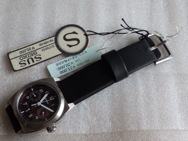 未使用　SEIKO　セイコー　SUS　5Y89-0A50　クォーツ　ワイン文字盤　メンズ　電池交換　動作品　ｖ011008