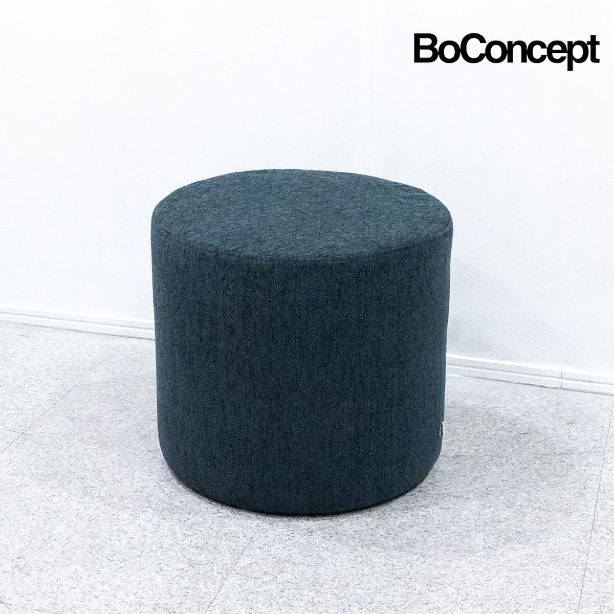 【展示品】BoConcept ボーコンセプト Eden エデン フット スツール オットマン ファブリック ネイビー 定価5万【2】