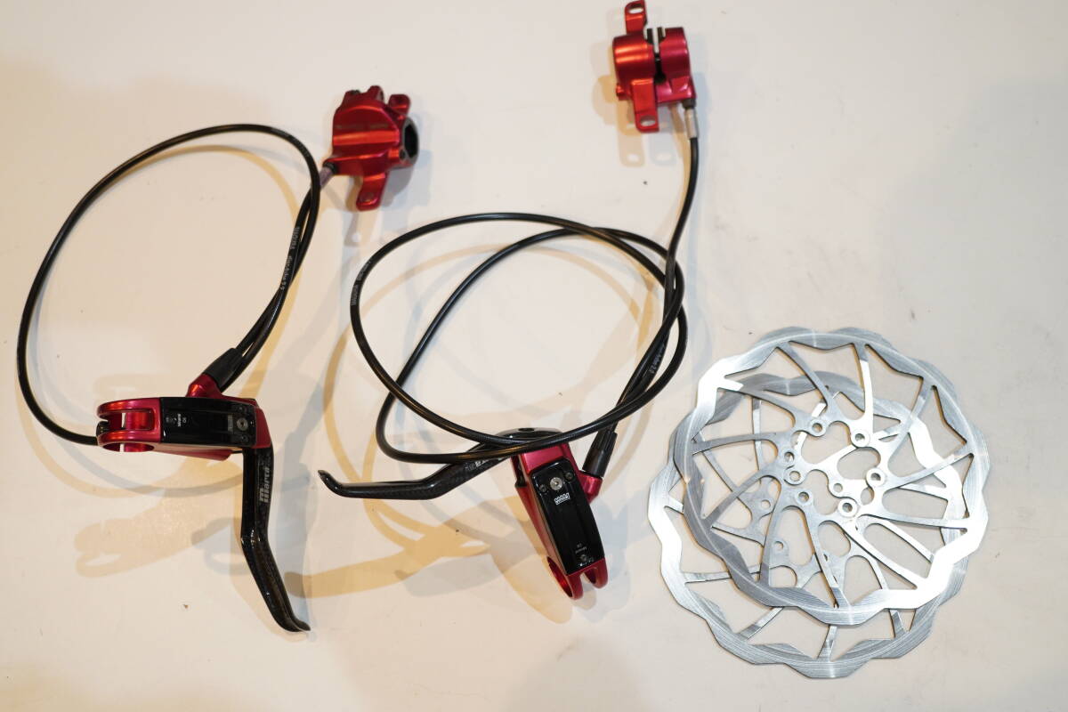 MAGURA marta SL レッド カーボン レバー ディスクブレーキ 前後 MAGURA marta SL レッド カーボン レバー ディスクブレーキ 前後