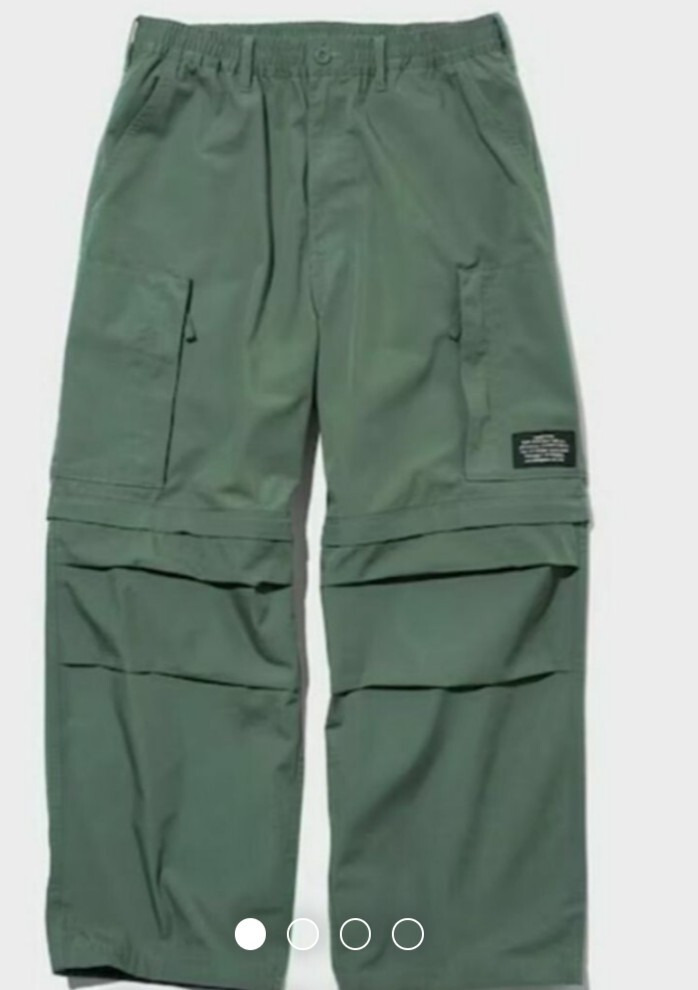 新品ＧＵ×アンダーカバー2wayヘリクルー　パンツＳオリーブ