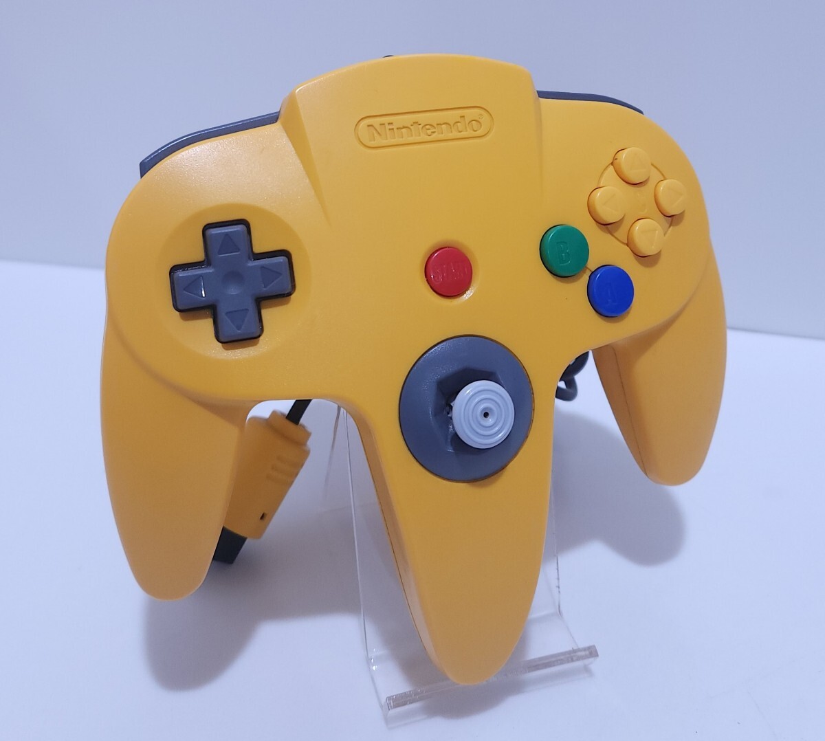 任天堂 N64 コントローラー 本物 Nintendo ニンテンドー64 黃色 コントローラ 希少品/動(dòng)作品 レトロゲーム 動(dòng)作確認(rèn)済 (X-14)