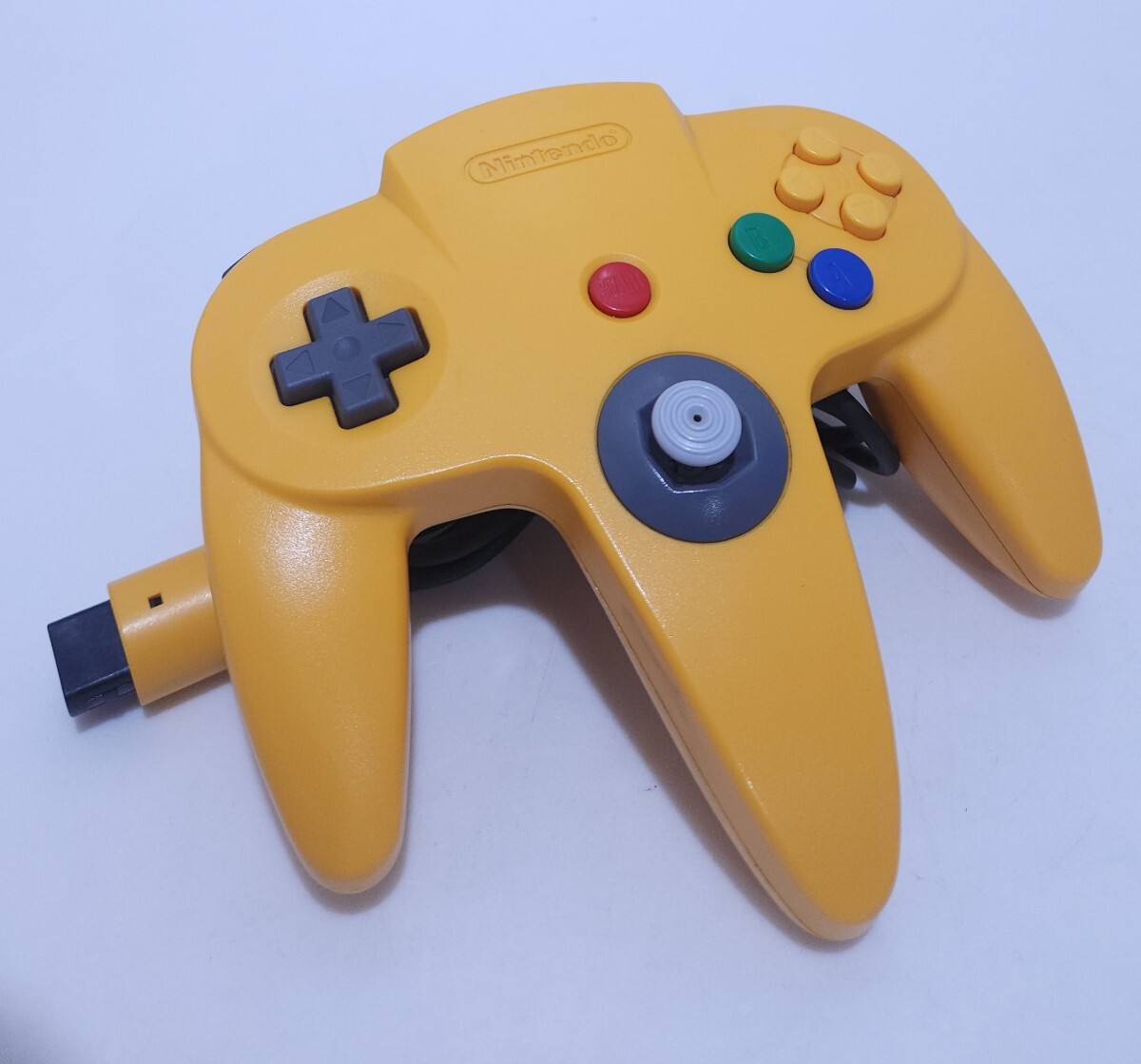 任天堂 N64 コントローラー 本物 Nintendo ニンテンドー64 黃色 コントローラ 希少品/動(dòng)作品 レトロゲーム 動(dòng)作確認(rèn)済 (X-14)