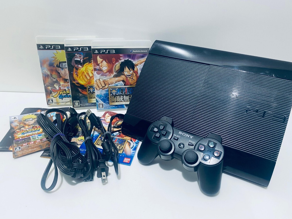 SONY ソニー PlayStation3 PS3本体 CECH-4300C 500GB ブラック プレステ3 ゲーム機 FW4.80 ゲームソフト セット 希少品 動作品(S-10)