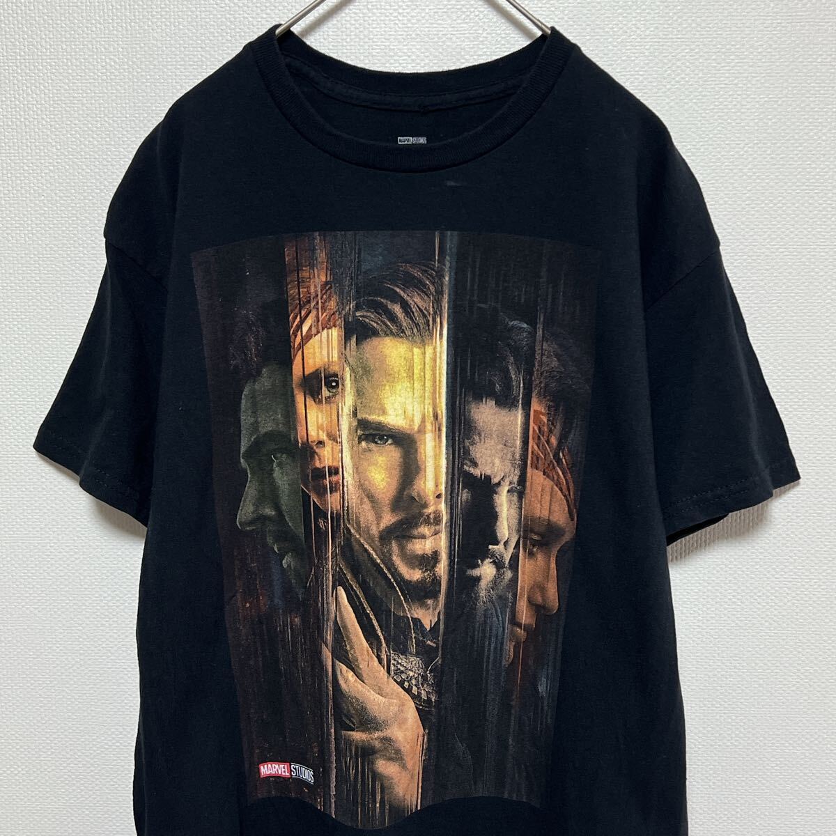 marvel マーベル　ドクター・ストレンジ　半袖Tシャツ　フェイスビッグプリント　ムービーTシャツ 映画　サイズM