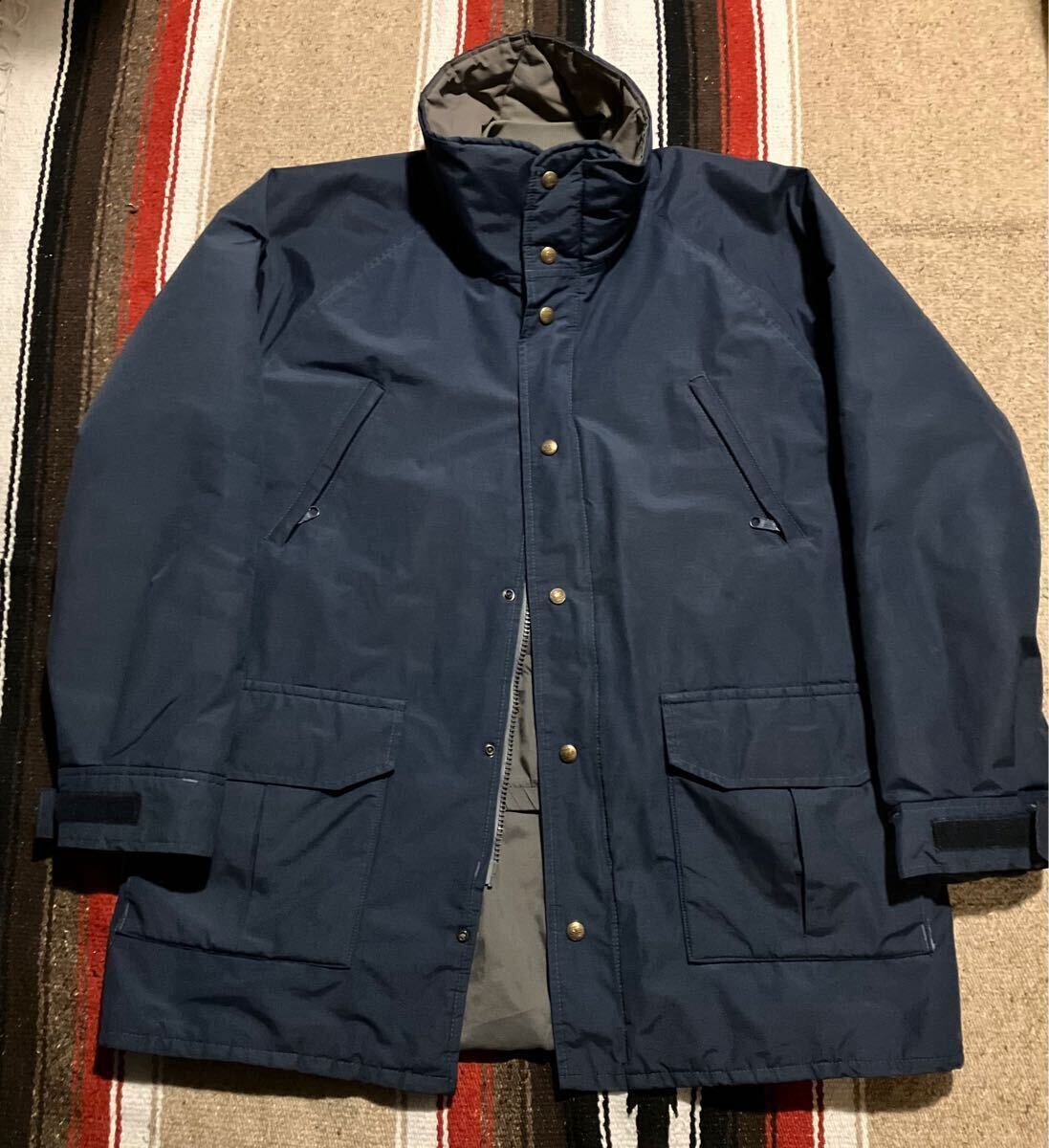 USA製 L.L.Bean MAINE WARDEN PARKA XL GORE - TEX ネイビー 裏地グレー エルエルビーン ワーデンパーカー アメリカ製 ゴアテックス 名作