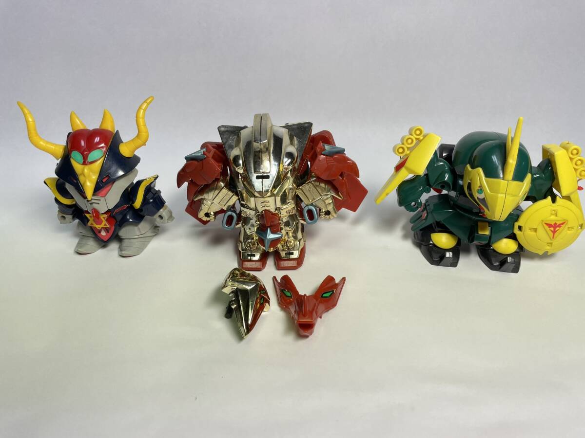 元祖SDガンダム ジャンク3体セット　サタンガンダム　スペリオルドラゴン　ヤクト・ドーガ　組立済 当時物