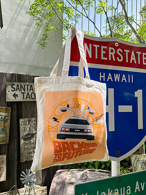 映画　バック・トゥ・ザ・フューチャー　デロリアン　トートバッグ　エコバッグ ■ アメリカン雑貨 アメリカ雑貨