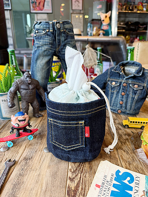 アライヤン　デニム　ロールティッシュペーパーカバー　（インディゴ）　岡山産デニム　トイレットペーパーカバー　MADE IN JAPAN