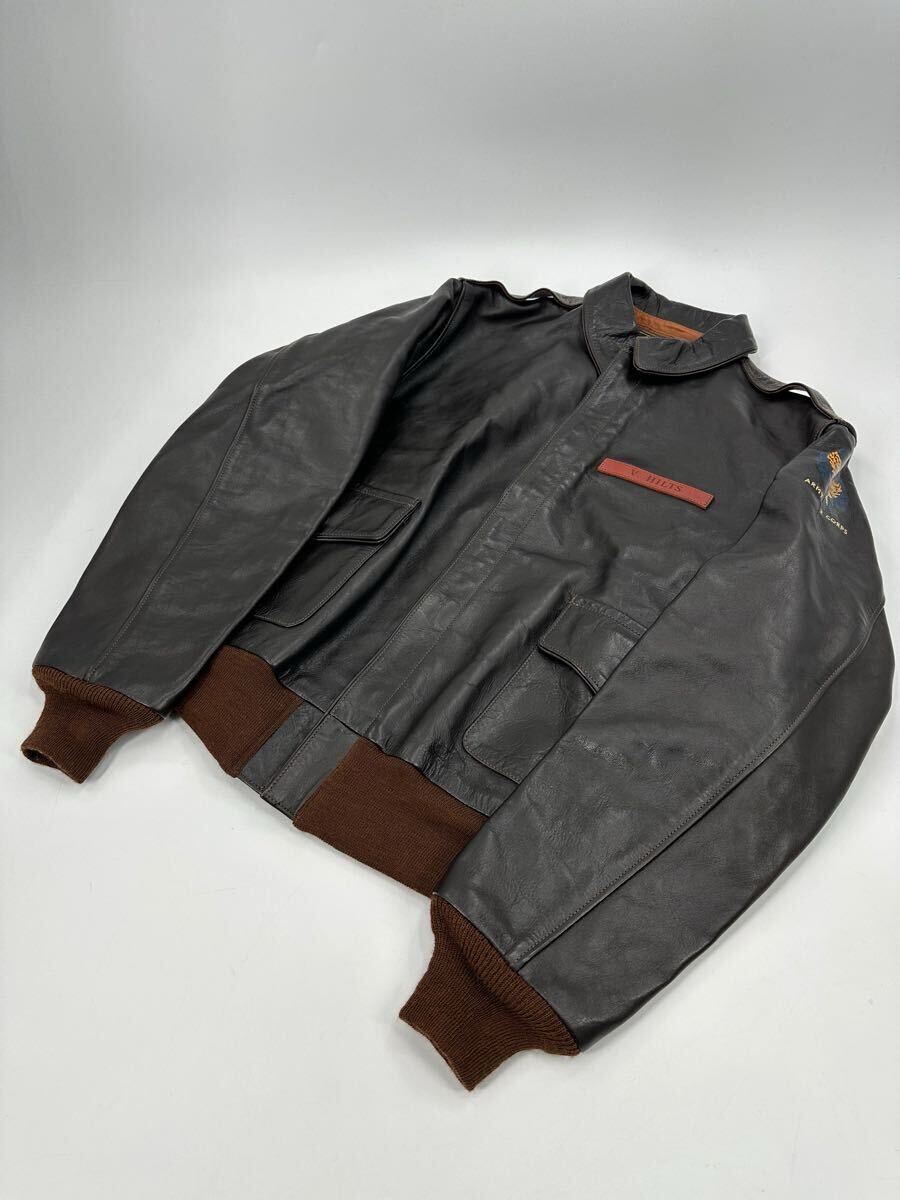 希少/極美品/toys mccoy/大脫走/A-2 V.HILTS フライトジャケット/38/レザー ホースハイド realmccoy's リアルマッコイズ トイズマッコイ