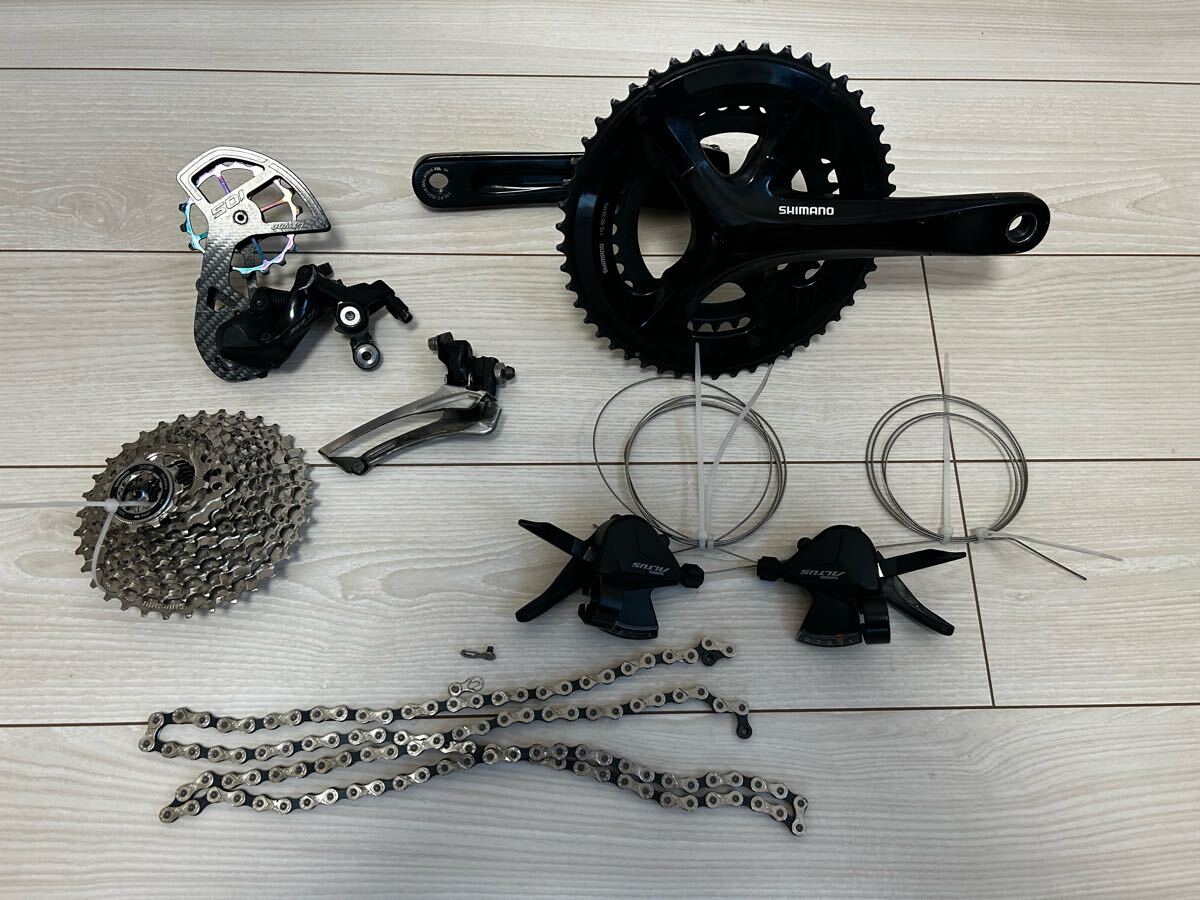 シマノShimano 105 コンポセット ビッグプーリーカスタム シマノShimano 105 コンポセット ビッグプーリーカスタム