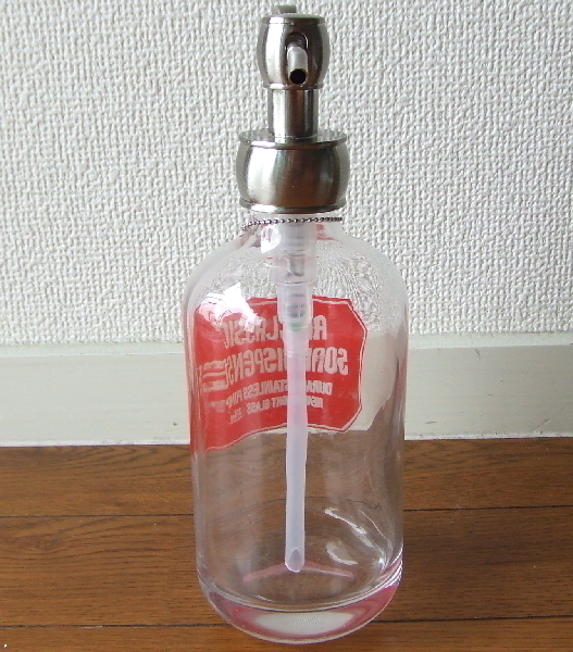 新品☆A(yù)NAheimアナハイム☆ガラス×ステンレス製ソープディスペンサー赤　ビンテージusaアメリカン男前ハンドソープ食器洗剤ポンプ液體石鹸