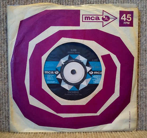 STACKRIDGE-Slark/試聴/'72 英MCA 7インチシングル　B面アルバム未収録曲　カンパニースリーブ付き　盤洗浄済_画像1