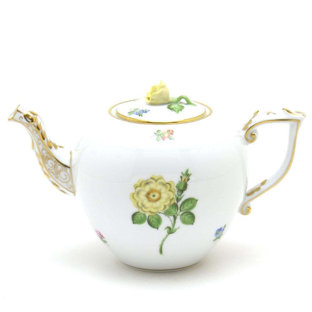 ヘレンド ティーポット 薔薇飾り グスターヴ(GV-02 ヘレンド ティーポット 薔薇飾り グスターヴ(GV-02