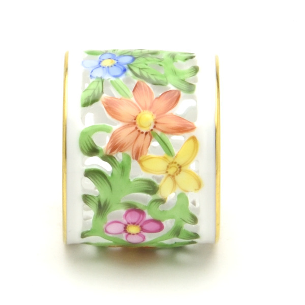 ヘレンド ナプキンリング 透かし彫り 磁器製 置物 飾り物 ハンドメイド 手描き ギフト包装無料 ハンガリー製 新品 Herend