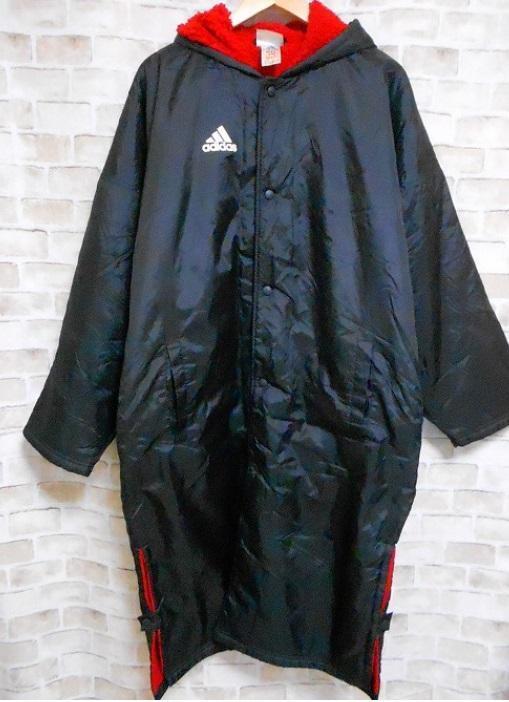 ★即決★【adidas アディダス】 バックパフォーマンスロゴ入り 里ボア ベンチコート sizeL