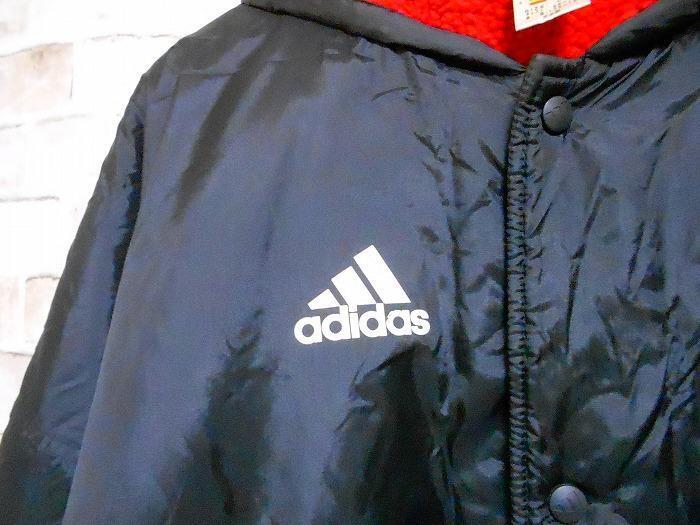 ★即決★【adidas アディダス】 バックパフォーマンスロゴ入り 里ボア ベンチコート sizeL