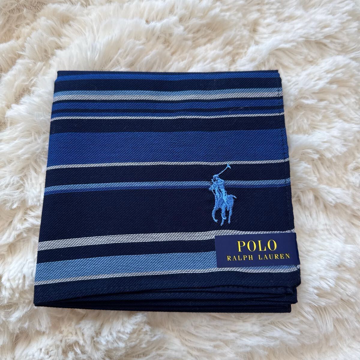 ラルフローレン 綿100 紳士 ハンカチ　POLO
