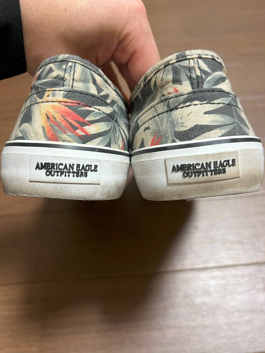 AMERICAN EAGLE　アメリカンイーグル スニーカー サイズ27 総柄 ジャングル柄 キャンバス生地