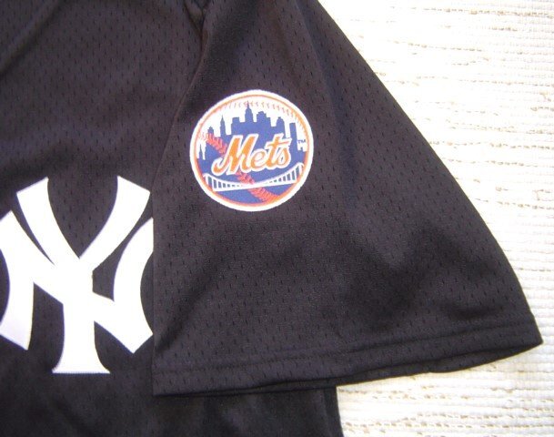 送料無料 セール25% ファナティックス 別注 MLB ニューヨーク ヤンキース メッツ ユニホーム シャツ ジャージ 半袖 ML2133SS0006 黒 L