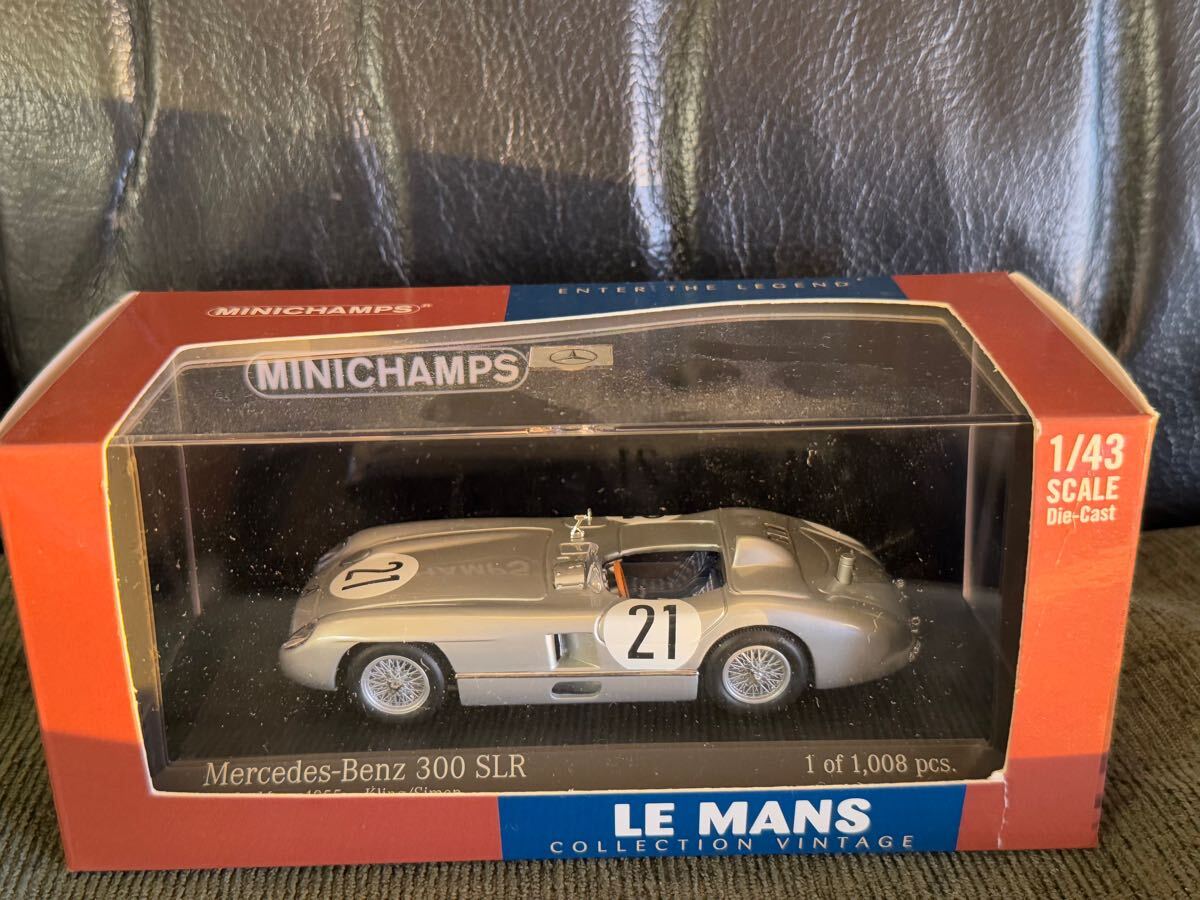 レーシングカー Minichamps 1955 Mercedes Benz 300 SLR Le Mans 24h #21