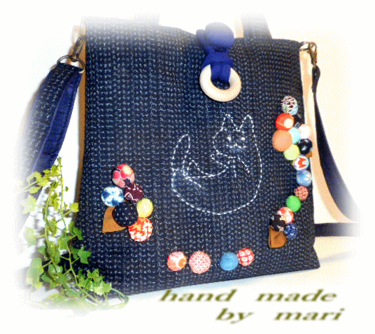 ３９３★古布★【和布で作った手提げ、ショルダーバック、ナナメ掛け】木綿帯、木綿絣、藍染木綿、正絹＆木綿の着物生地