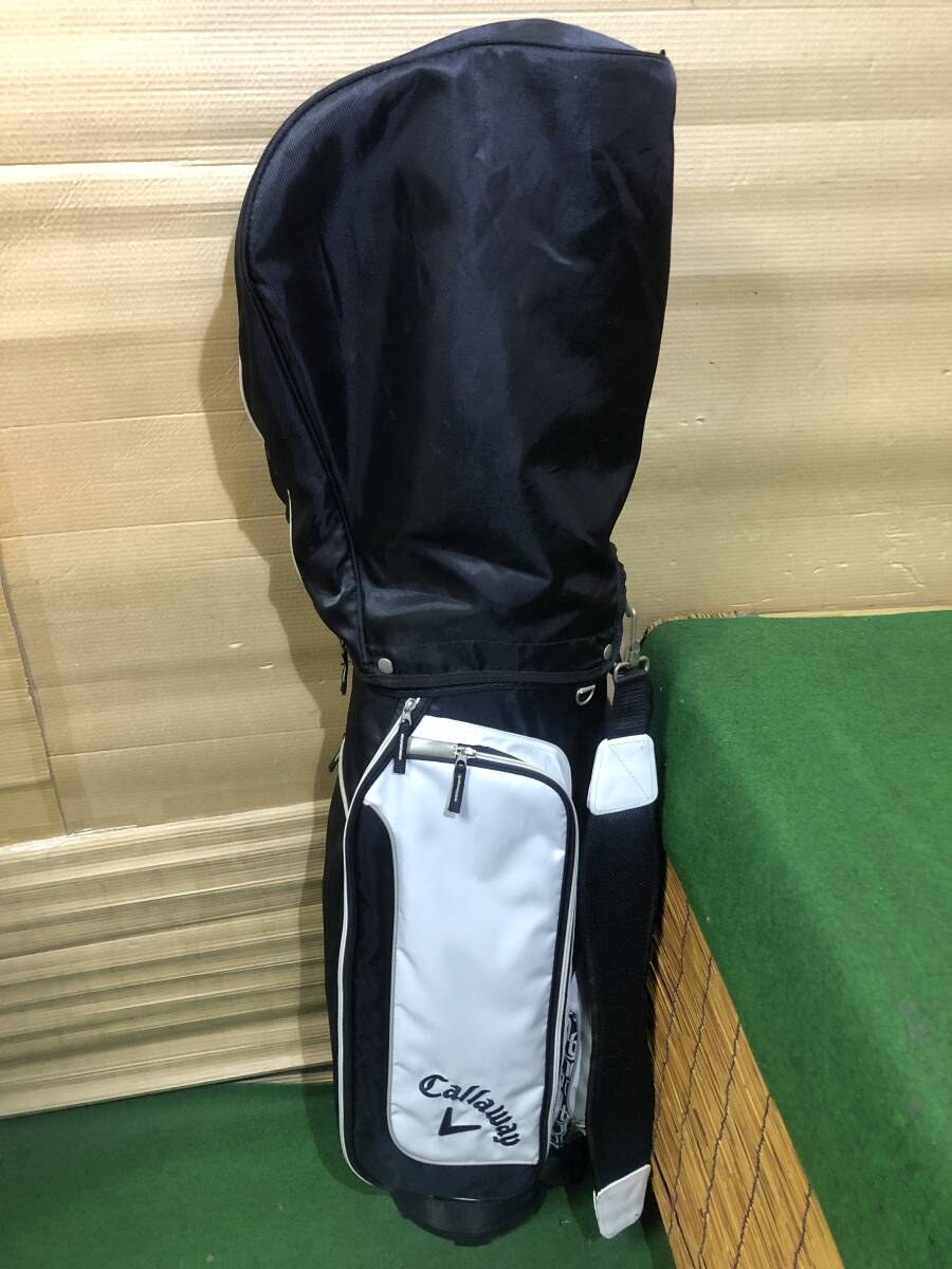 送料無料/おてがる配送☆中古品 Callaway キャロウェイ ソレイル キャディバッグ［4937］※フードに痛み有