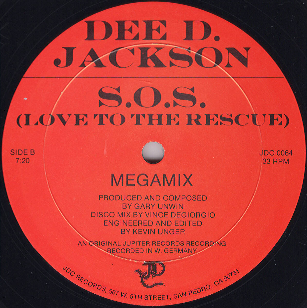 ニアミント盤 ユーロ・ディスコ・クラシック ★S.O.S. (MEGAMIX)／La Bamba｜Dee D. Jackson／Antonia Rodriguez★ JDC0064