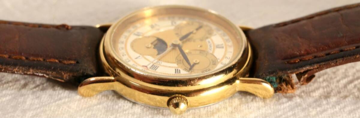 ☆動作良好☆ Movado モバード ムーンフェイズ トリプルカレンダー