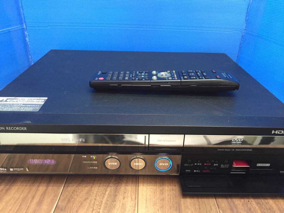 SHARP DV-ACV52 VHS/HDD/DVDレコーダー 純正リモコン付き 中古品5749 SHARP DV-ACV52 VHS/HDD/DVDレコーダー 純正リモコン付き 中古品5749