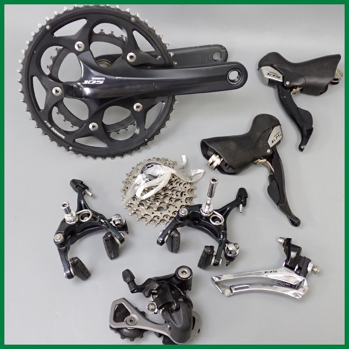 ★SIMANO/シマノ 105 5700 コンポセット/シフター/ブレーキ/フロントディレイラー/クランク/スプロケット 他/自転車パーツ&1029005428