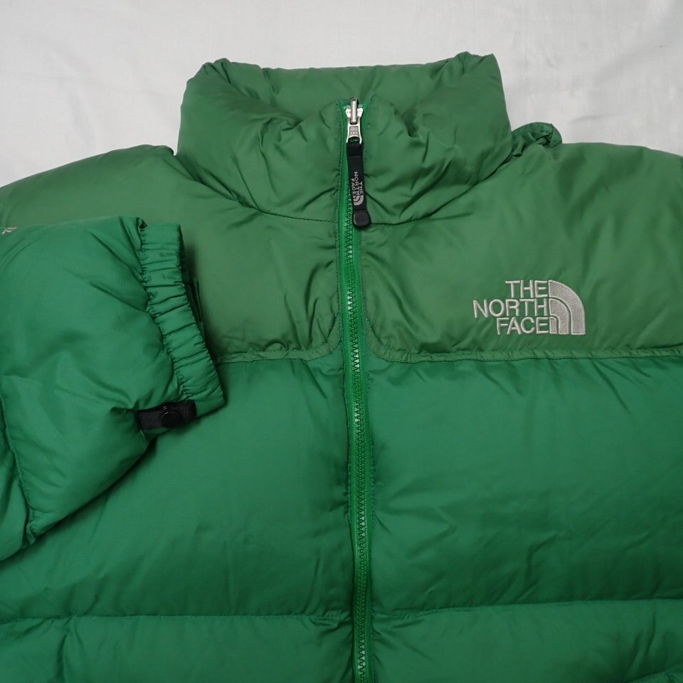 ★THE NORTH FACE/ザノースフェイス 希少センターロゴ ヌプシ ダウンジャケット メンズL/グリーン/ナイロン100%/700FP/ND01586&1577906551