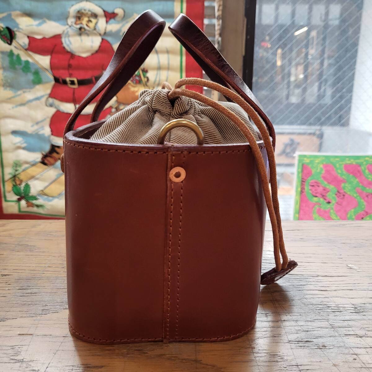 язык человек ... натуральная кожа Mini большая сумка *DARK BROWN( товар номер 5141)