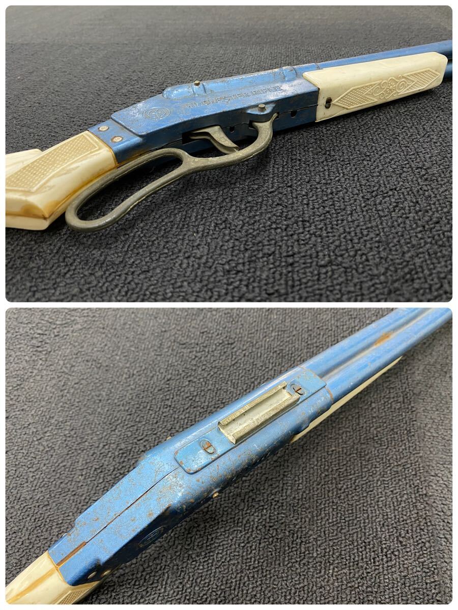 Y□昭和レトロ□ ブリキ製 水平2連式 ライフル型 コルク銃 日本 Y□昭和レトロ□ ブリキ製 水平2連式 ライフル型 コルク銃 日本