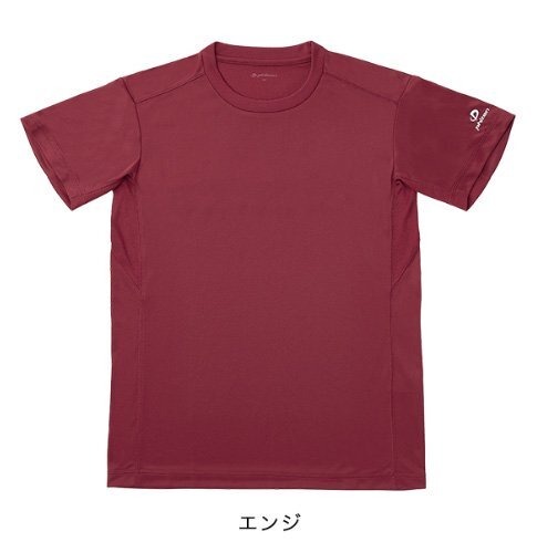 [ファイテン] RAKUシャツ 半袖 Ｔシャツ　エンジ Mサイズ