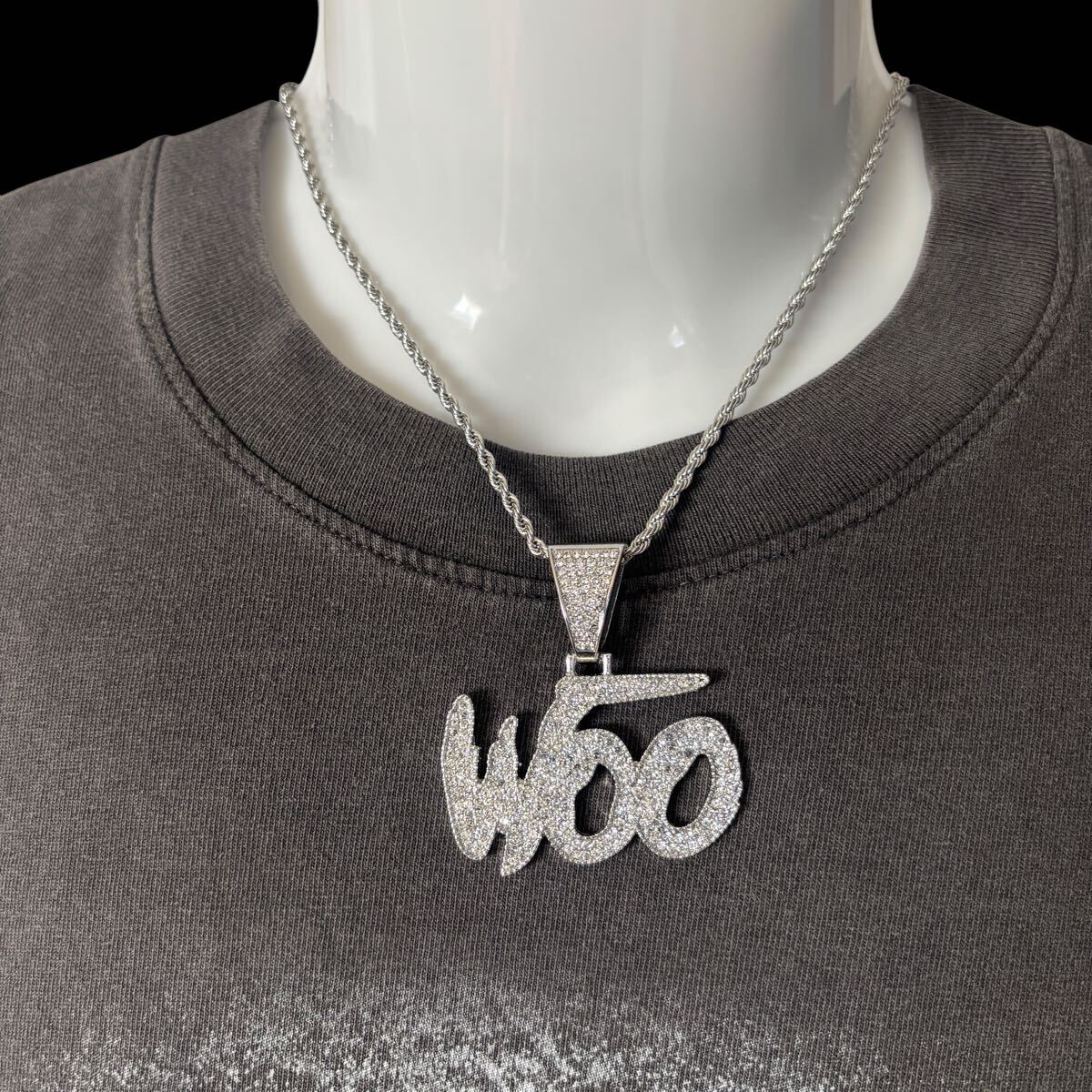 新品 Pop Smoke ネックレス チェーン ポップスモーク ブリンブリン hiphop ヒップホップ ペンダント ラッパー RAP セット WOO アクセサリ