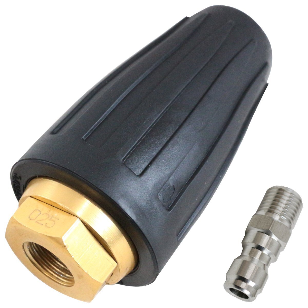 【送料無料】ターボノズル 回転ノズル 高圧洗浄機 4000 psi ワンタッチ カプラー 1/4 錆 泥 船舶 貝 船底 レストア 強力 025穴 9.5L(分）