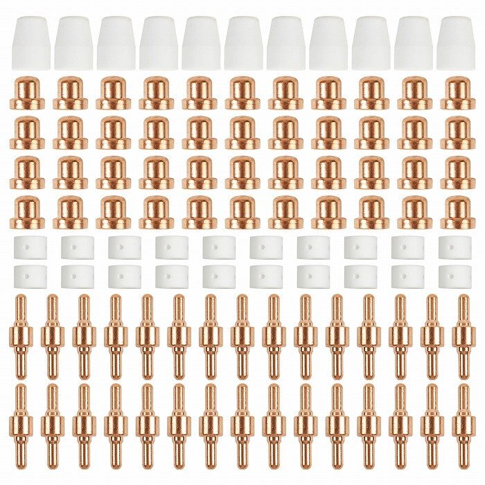 【送料無料】プラズマ カッター 消耗品 100個 チップ ノズル カラー シールドカップ 切断機 PT31 CUT40/45/50 PT-31 CUT50/55 LG40 JG40