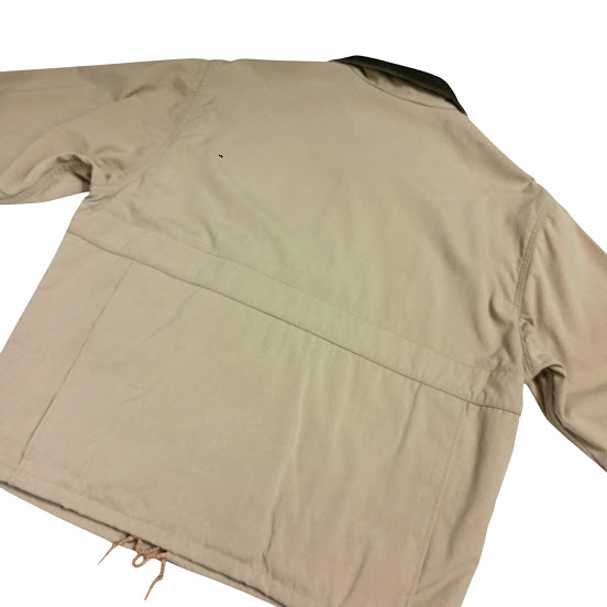 99 80s L.L.Bean エルエルビーン フィッシングジャケット カバーオール 襟コーデュロイ ベージュ系 ヴィンテージ オールド サイズ M