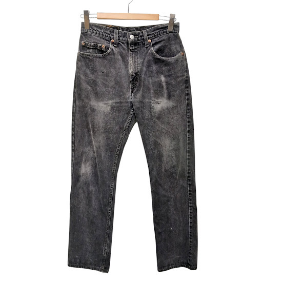 90s Levi's リーバイス 505 ブラックデニムパンツ ジーンズ カナダ制 REGULAR FIT STRAIGHT LEG 古著 OLD
