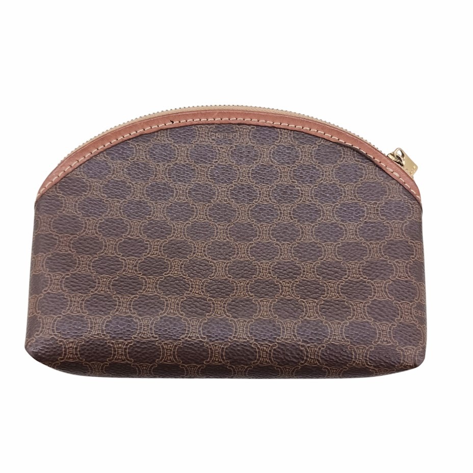 CELINE セリーヌ マカダム柄 化粧ポーチ 小物入れ ブラウン