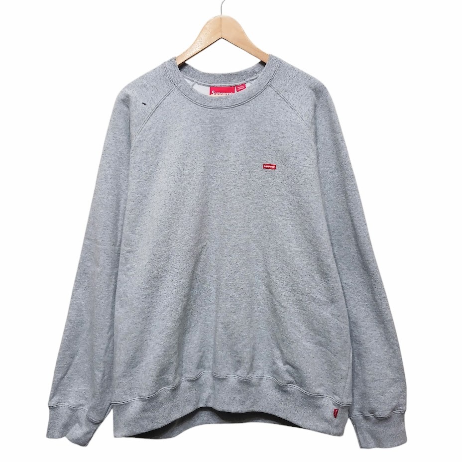 シュプリーム スモール ボックス クルーネック ヘザー グレー XL シュプリーム スモール ボックス クルーネック ヘザー グレー XL