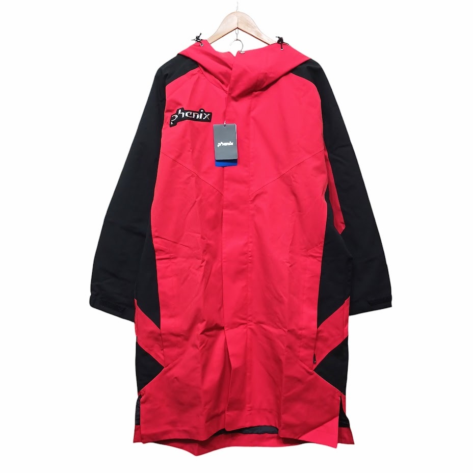 99 未使用品 Phenix Team Poncho PUA72ST25 フェニックス ナイロンジャケット レインコート ポンチョ サイズ S オレンジ