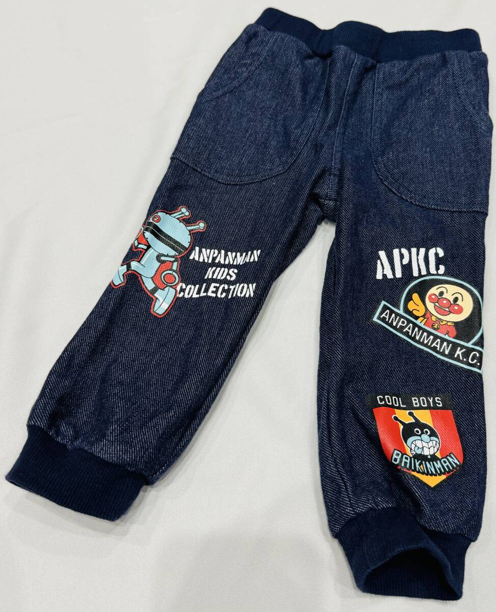 美品　アンパンマンキッズコレクション　ズボン　90 パンツ　バイキンマン　ダダンダン　デニム