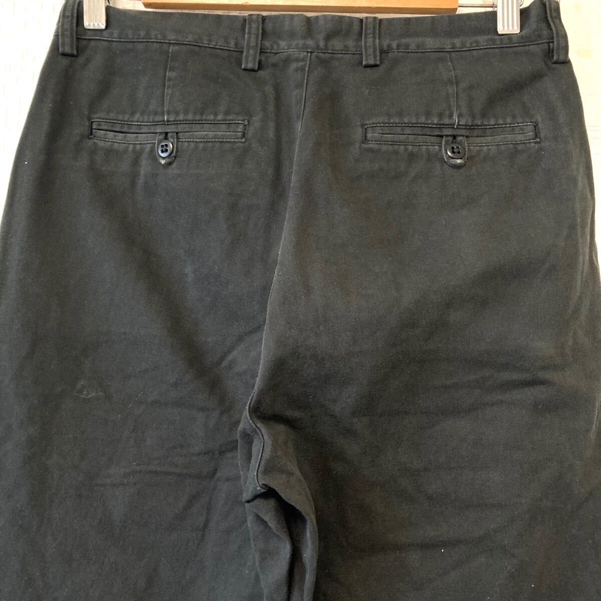 雰囲気ある1著！【GAP】ギャップ slim 綿100% チノパン カジュアル パンツ 古著 アメカジ ワイド ボトムス ブラック メンズ W31/Y24149UU