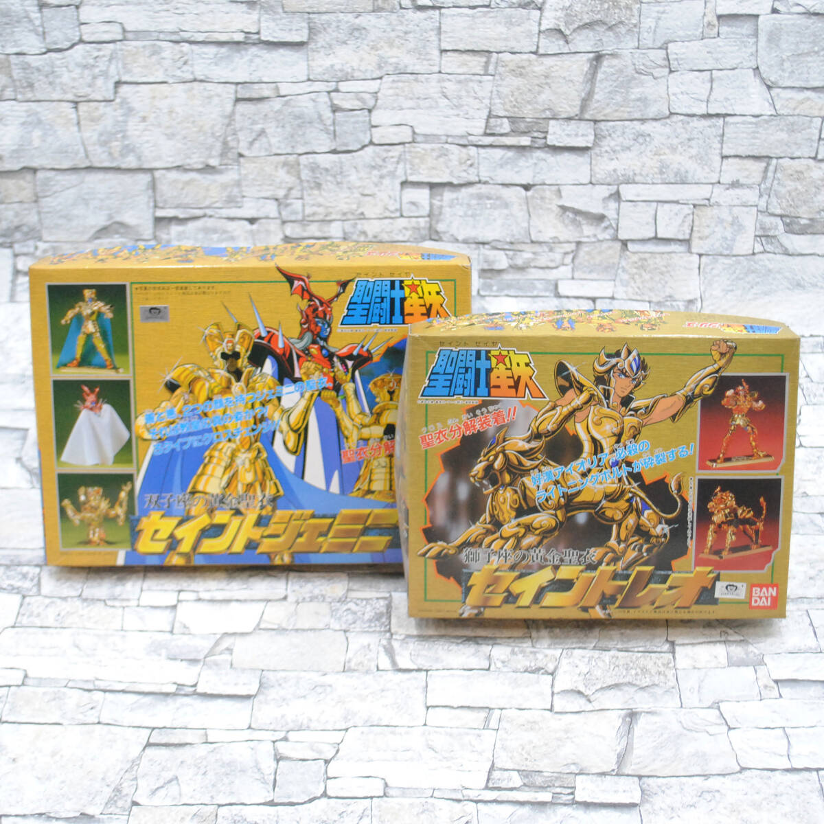 【e8】未使用/昭和レトロ/BANDAI/聖闘士星矢/セイントセイヤ/セイントレオ・セイントジェミニ/プラモデル/2個セット