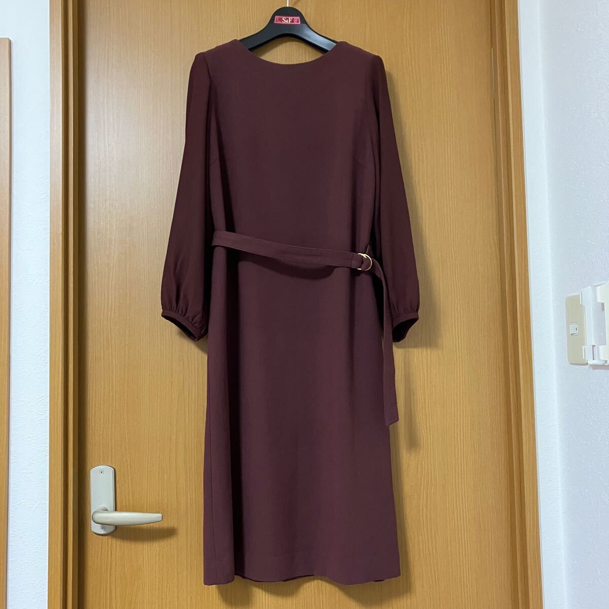 indivi インディヴィ ボルドー バーガンディ ワンピース