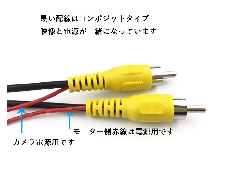 RCA 映像コード 映像延長ケーブル 長さ：20ｍ モニターとバックカメラ接続ケーブル 電源配線付き