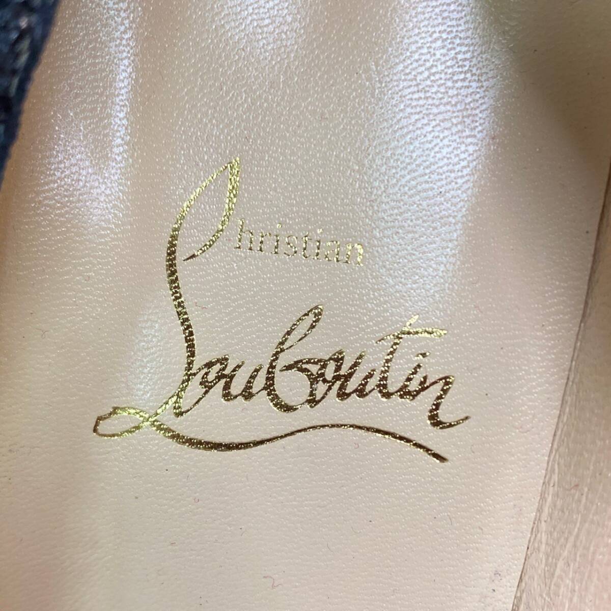 6a10 Christian Louboutin クリスチャンルブタン グリッター ラメパンプス 36 ブラック イタリア制 セレモニー 結(jié)婚式 シューズ