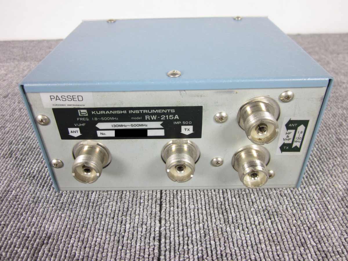 中古】SWR パワー計 RW-215A クラニシ KURANISHI 3z1297 ☆送料 中古】SWR パワー計 RW-215A クラニシ KURANISHI 3z1297 ☆送料