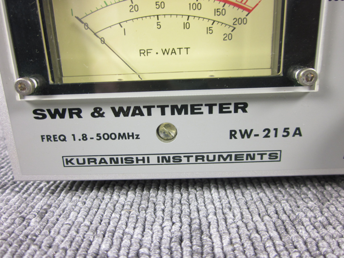 中古】SWR パワー計 RW-215A クラニシ KURANISHI 3z1297 ☆送料 中古】SWR パワー計 RW-215A クラニシ KURANISHI 3z1297 ☆送料